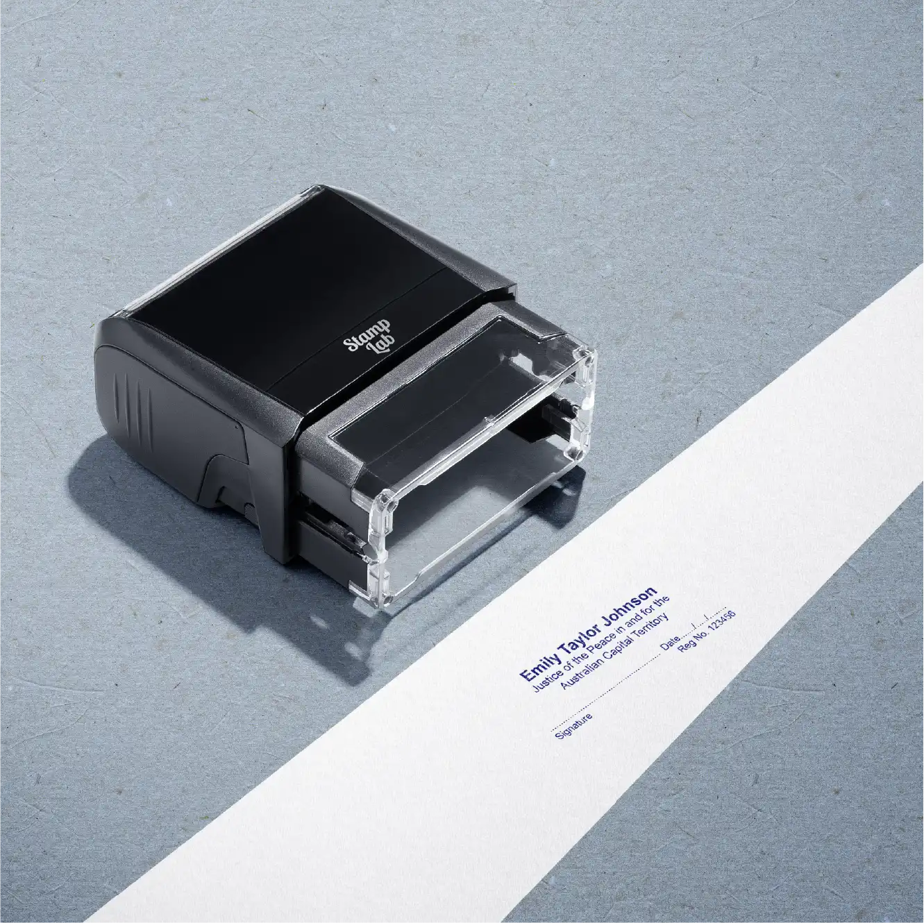 personalised Australian JP name stamps order online ACT