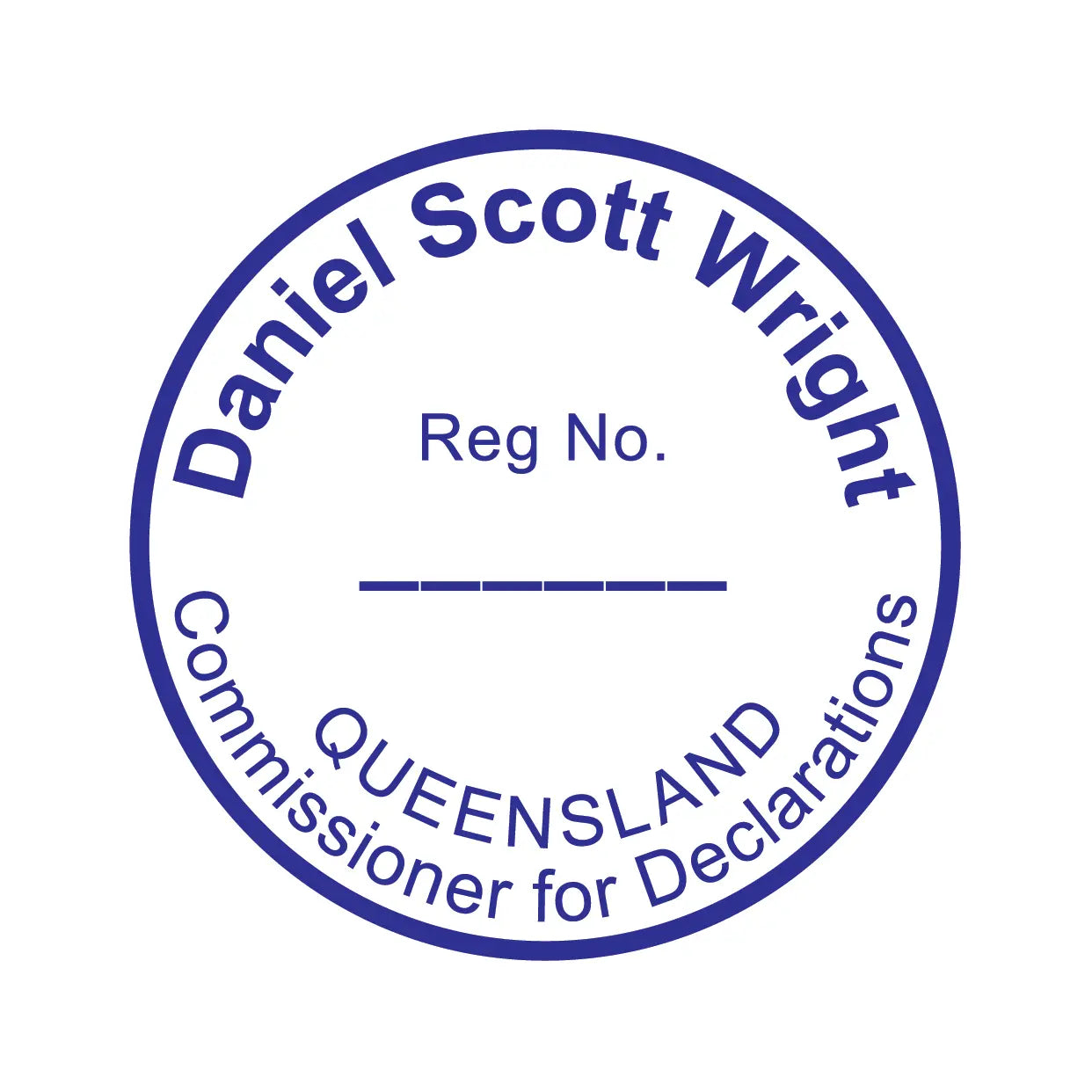 Small Round CDec Stamps Blue ink