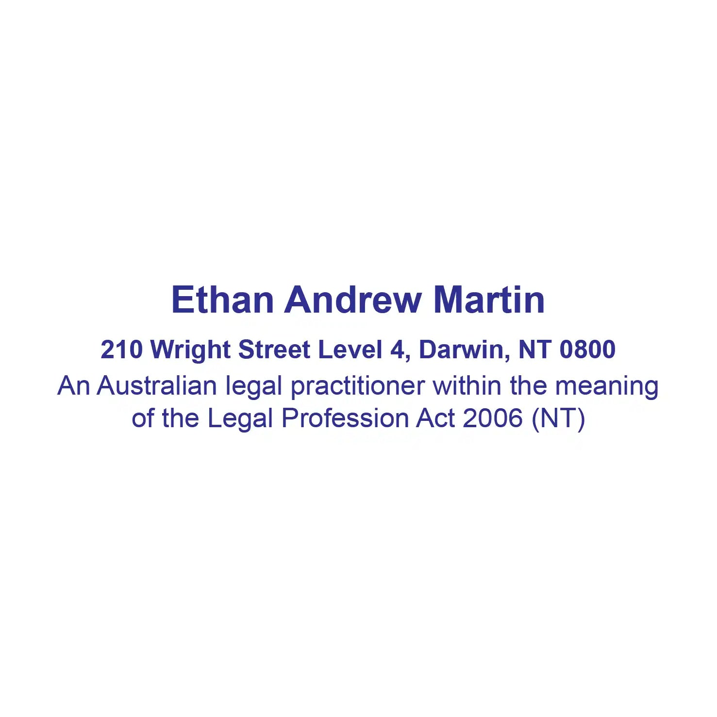 Northern Territory Legal Rubber stamps