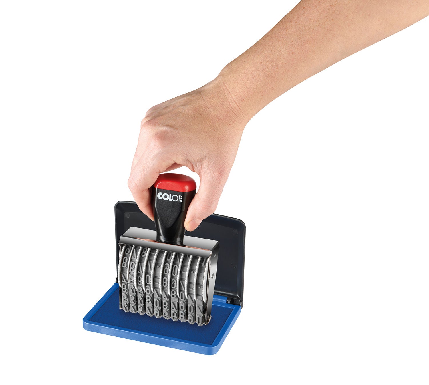 Colop Number Stamp, Stamping Blue stamp pad
