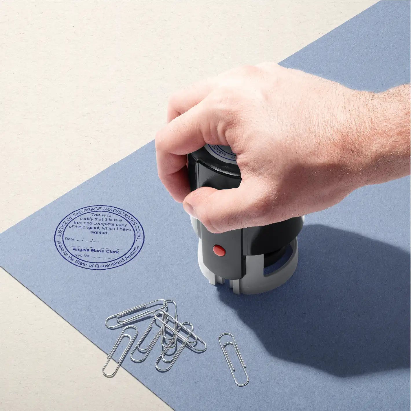 order Custom JP QLD stamps round true copy