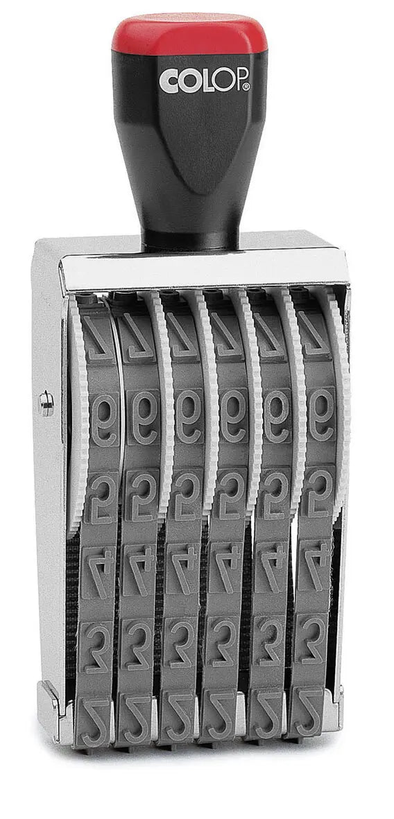 Rubber Numbering Stamps Colop 12mm 6 band