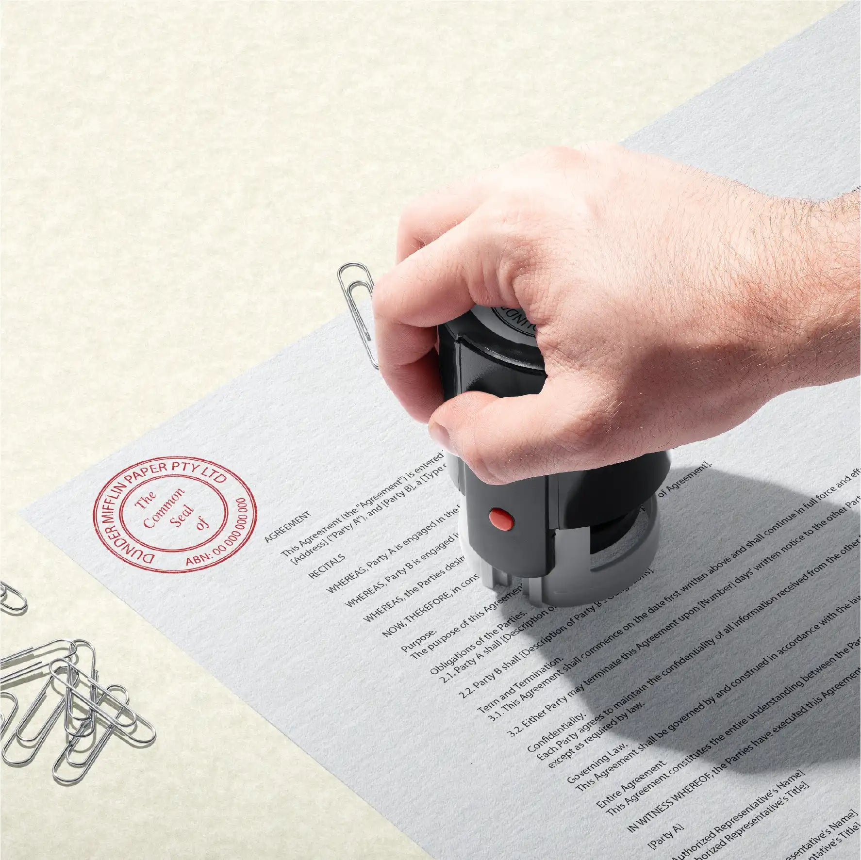 Personalised Self-Inking Common Seal Stamp