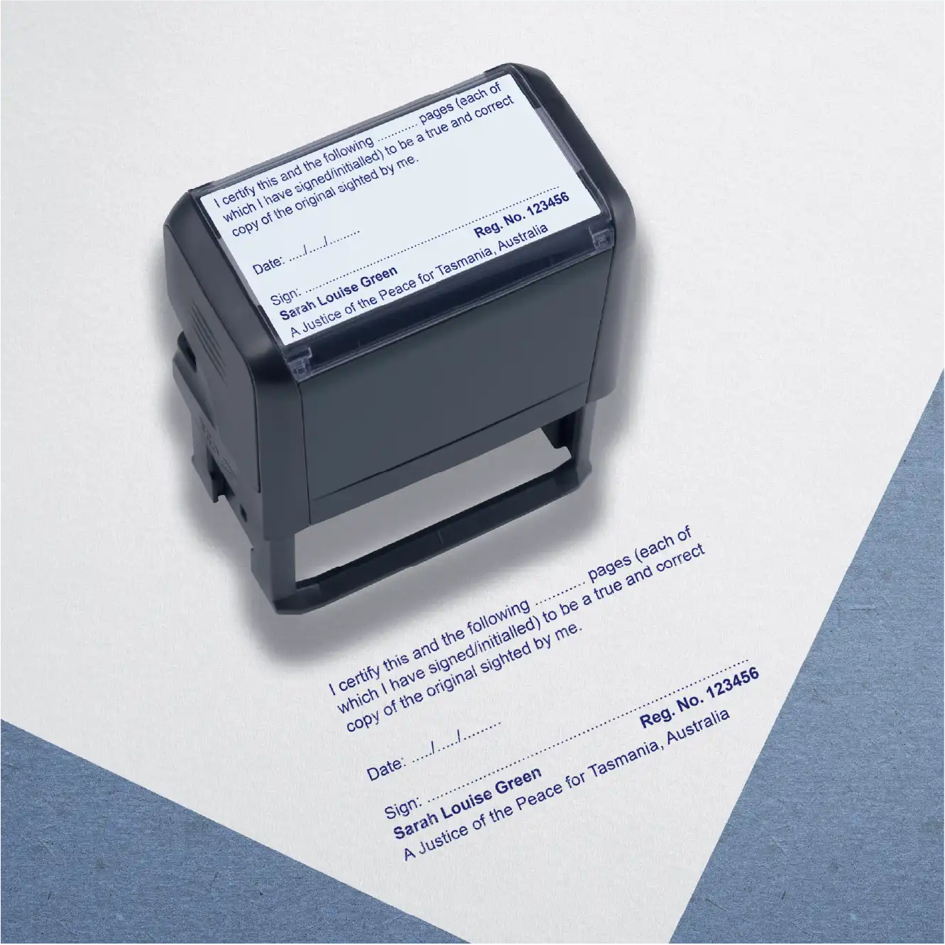 large stamp for witnessing multi page documents