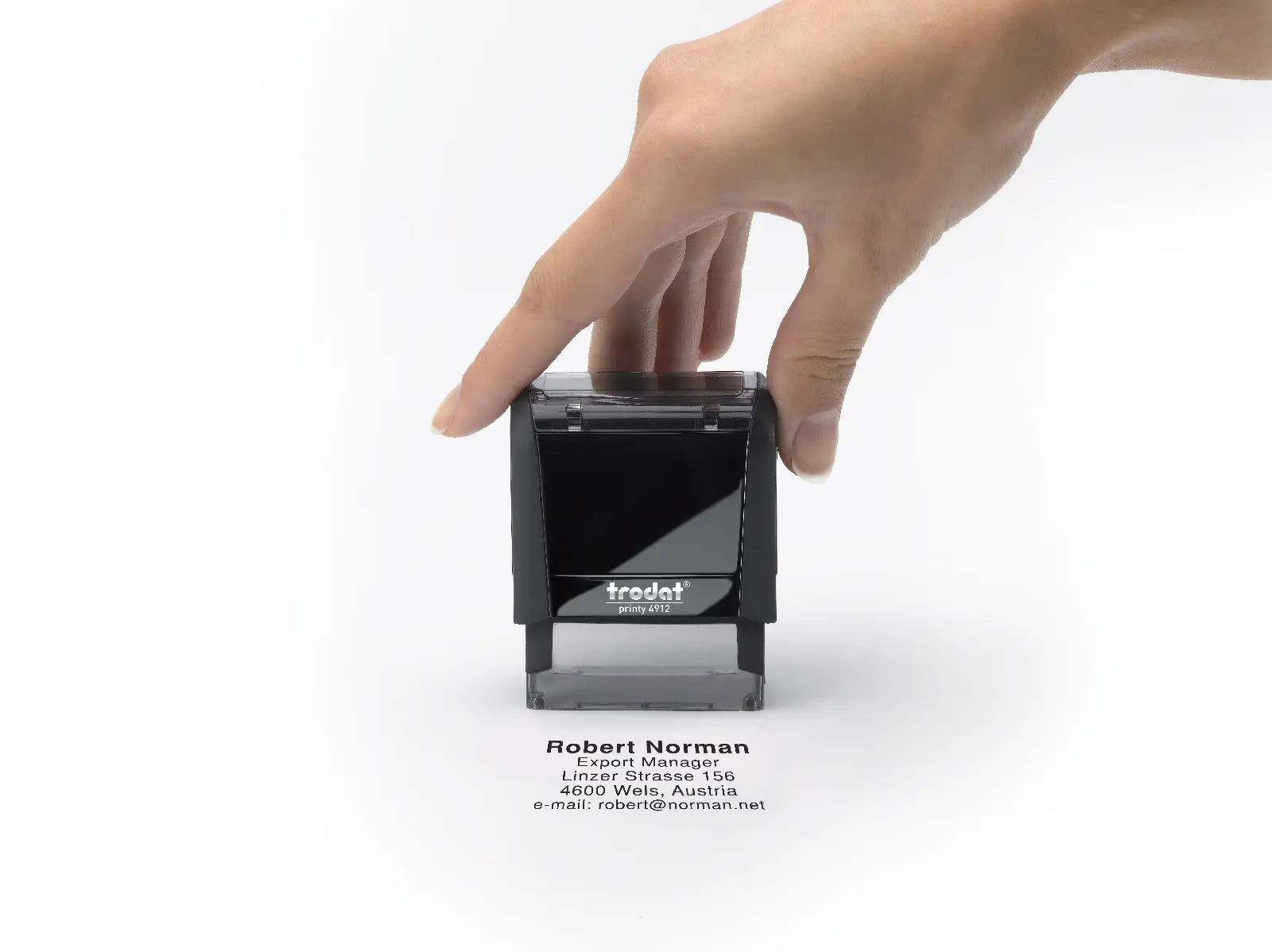 Hand Stamping Trodat 4912 name stamp
