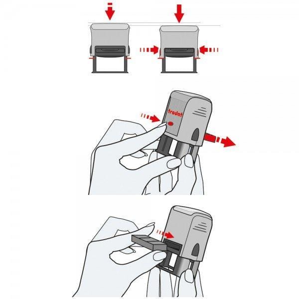 Trodat 4931 How to change ink pad