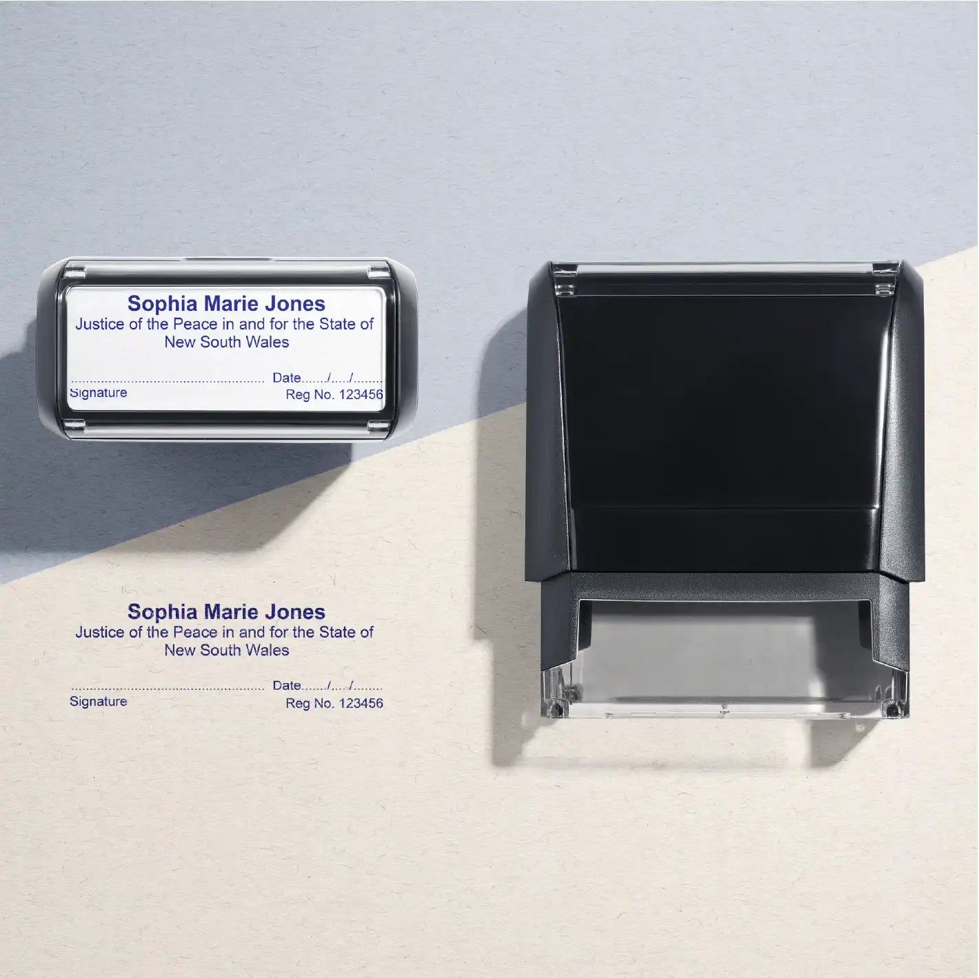 Custom made NSW JP Name Stamp