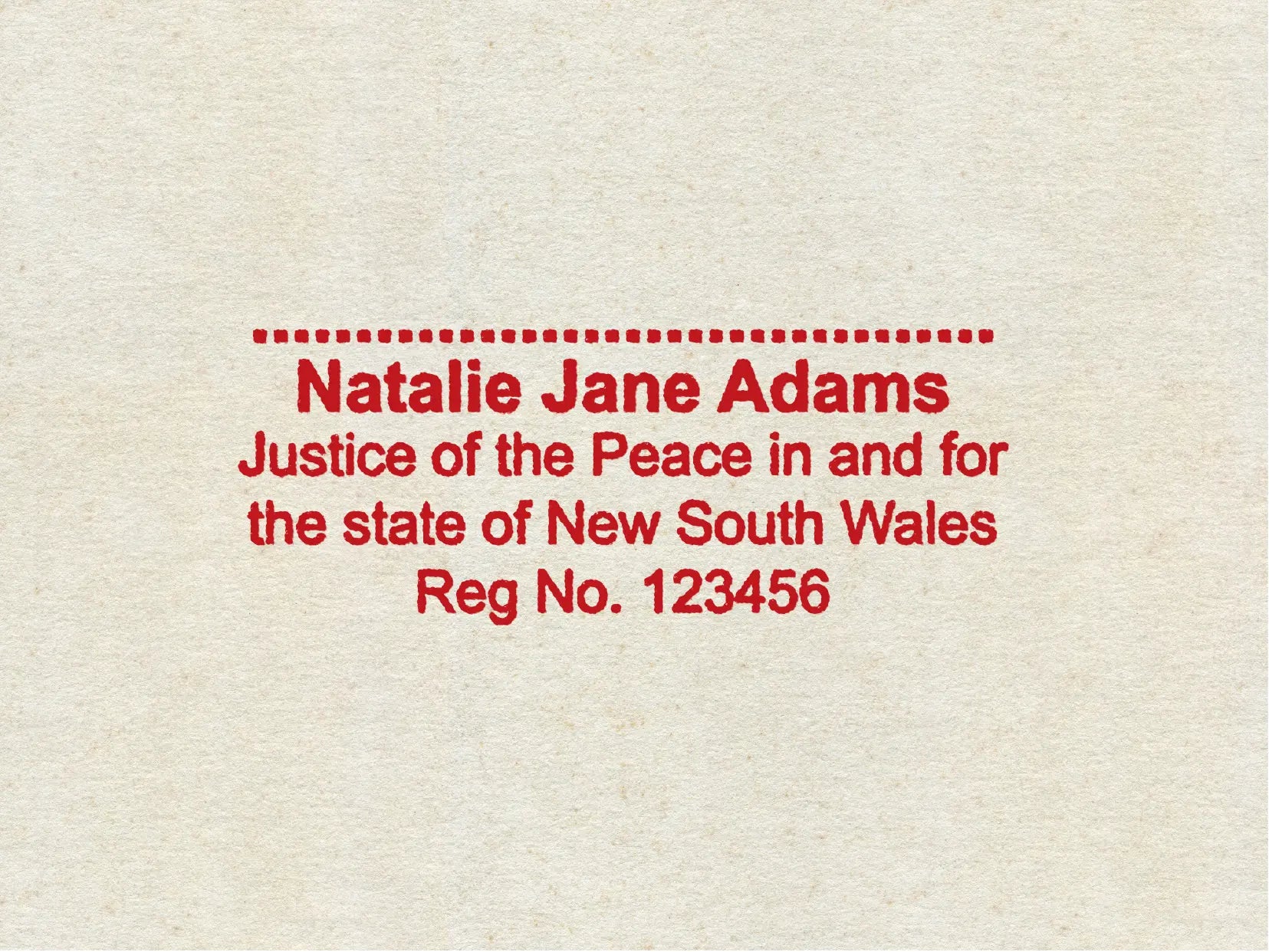 Personalised NSW Jp Stamps Sydney