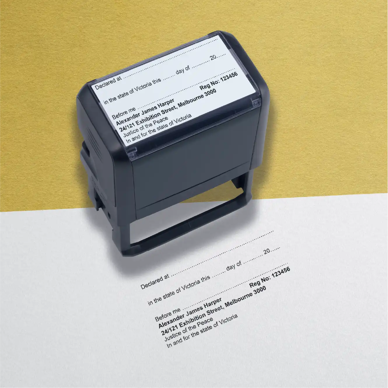 self inking Victorian Statutory Declaration Stamp