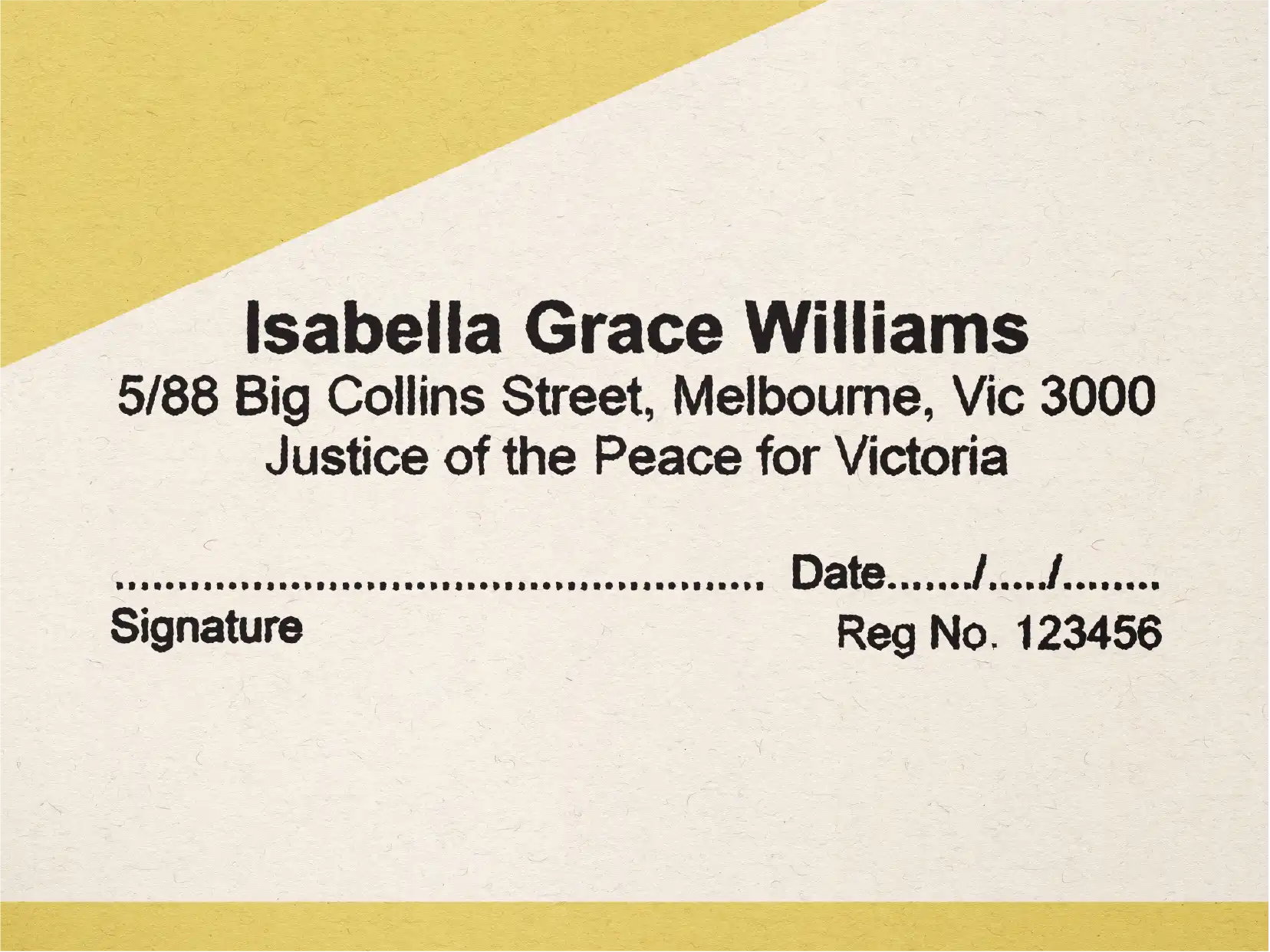 Order online custom Justice Of The Peace stamps Victoria