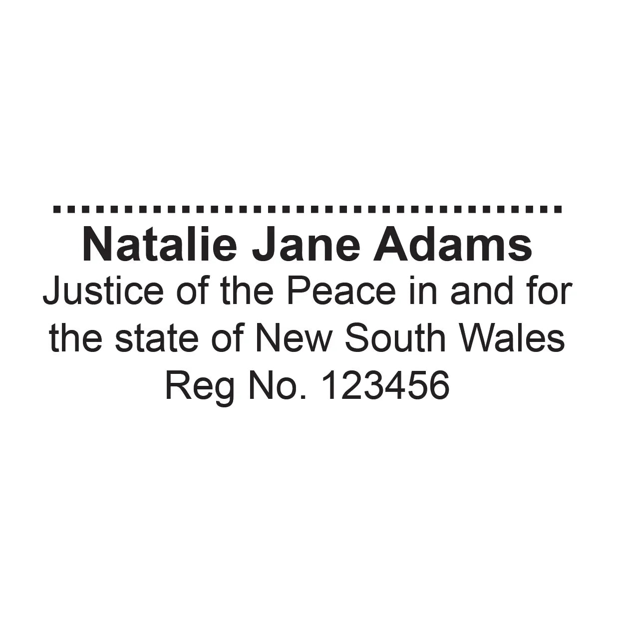 Custom JP Signature Stamps Black Ink