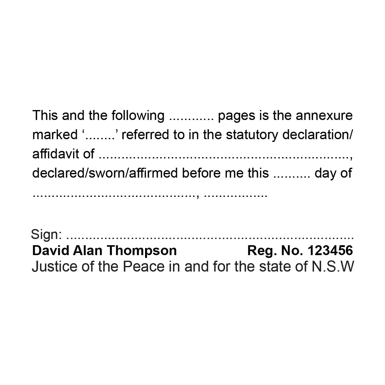 Black Annexure Stamps NSW