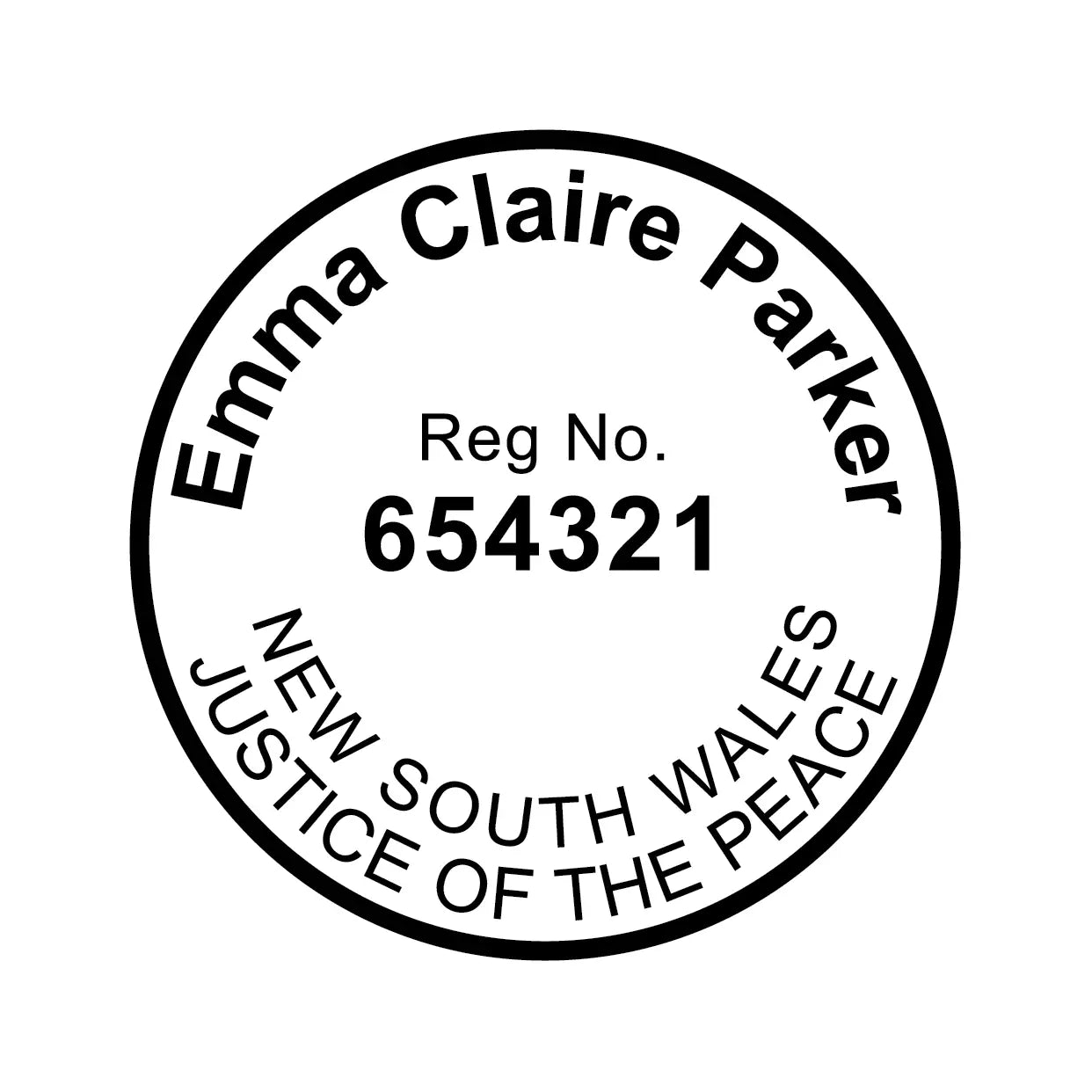 NSW JP custom stamp Sydney