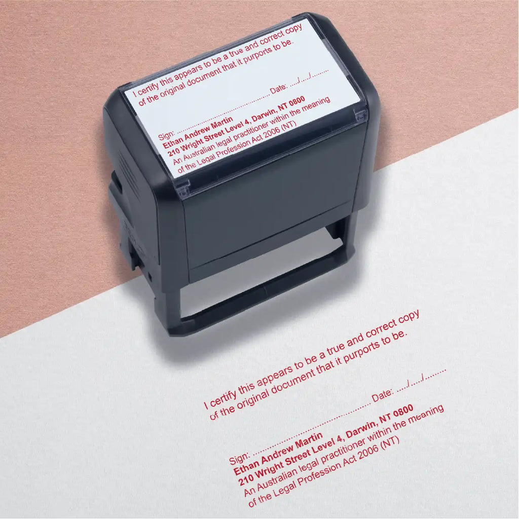 NT professionals True copy rubber stamps