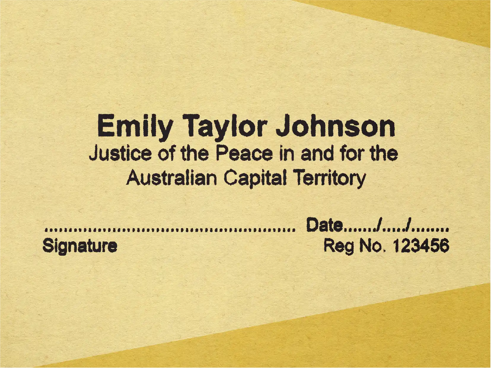 black pre-inked jp stamps ACT