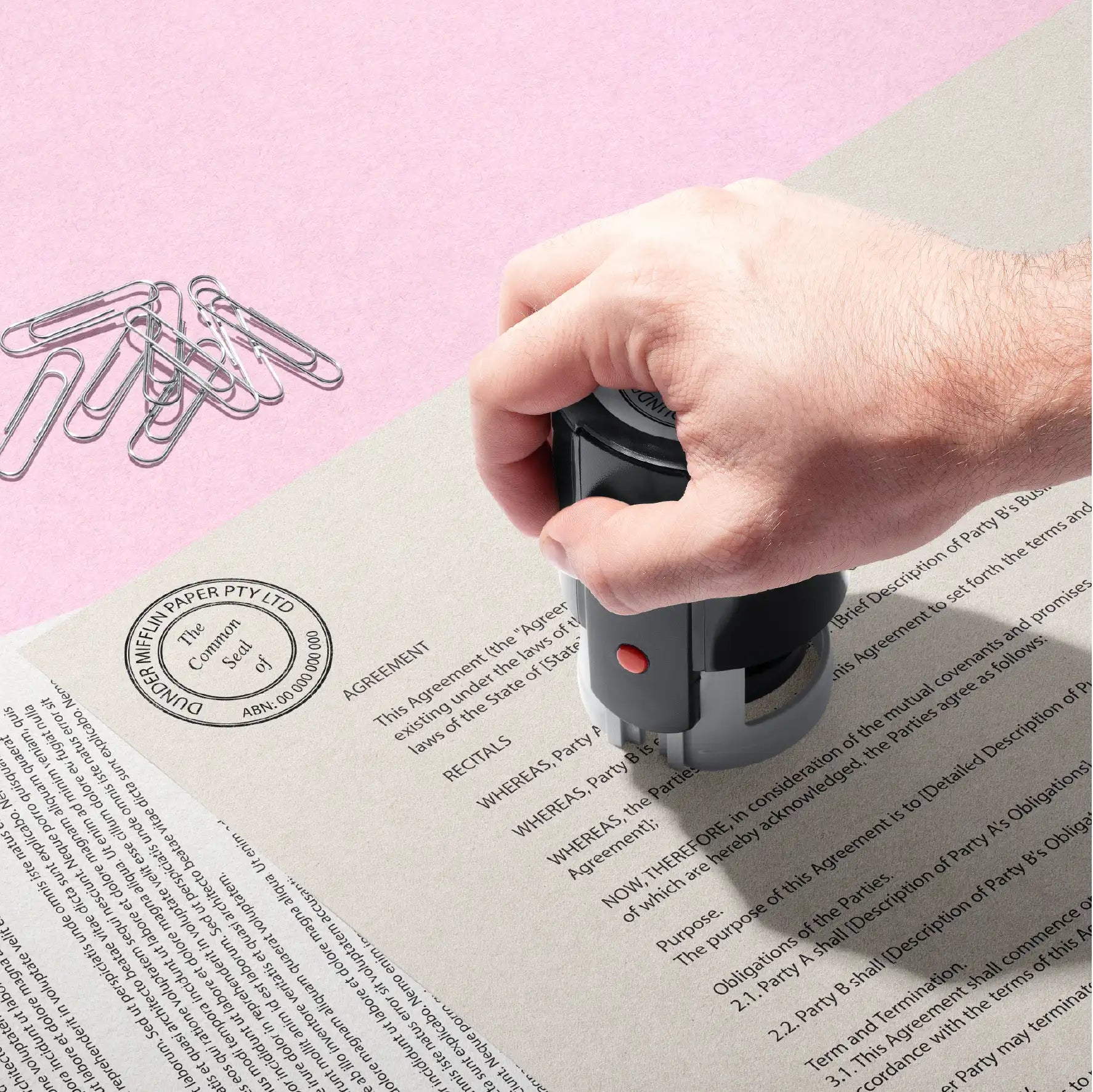 hand stamping Custom company Stamp