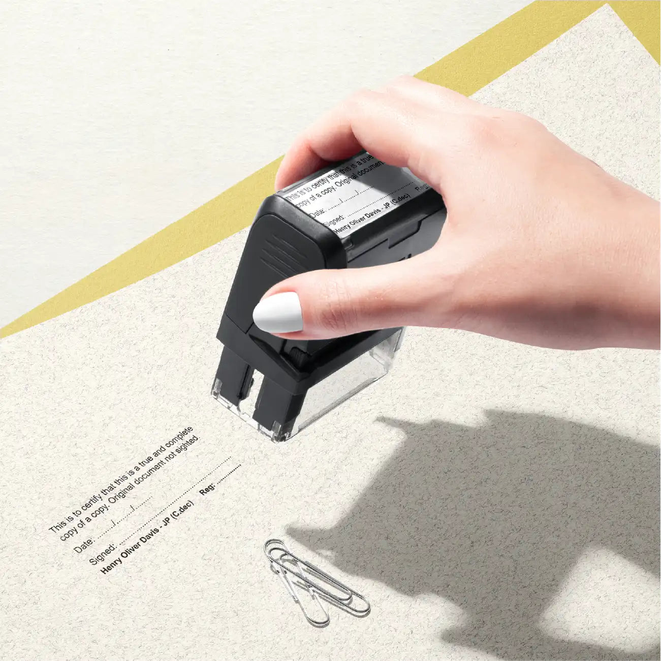 QLD commissioner for declarations Stamp to certify a copy of a copy