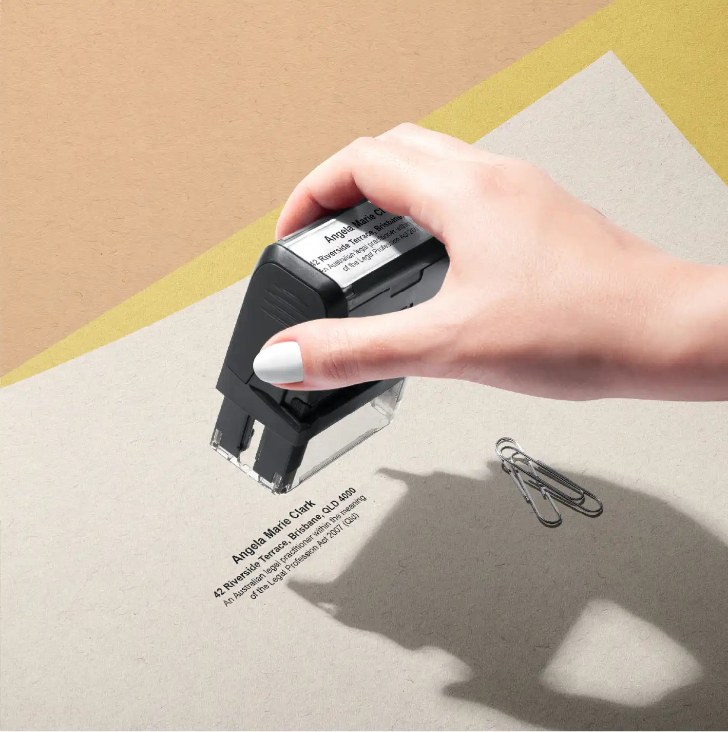 Black Legal stamp self inking custom text