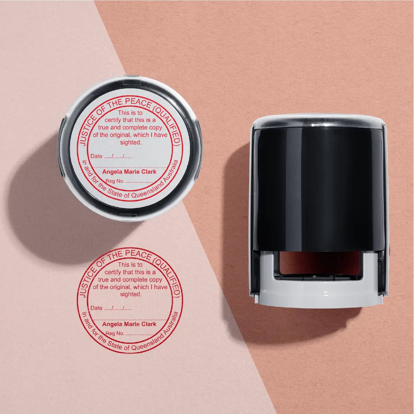 Personalised QLD JP Qual True copy stamps online