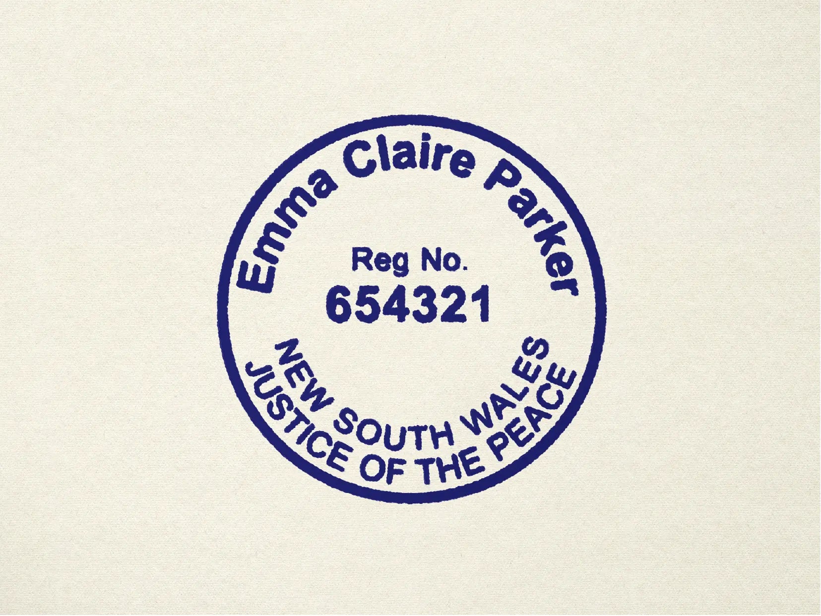 NSW JP name stamp australia