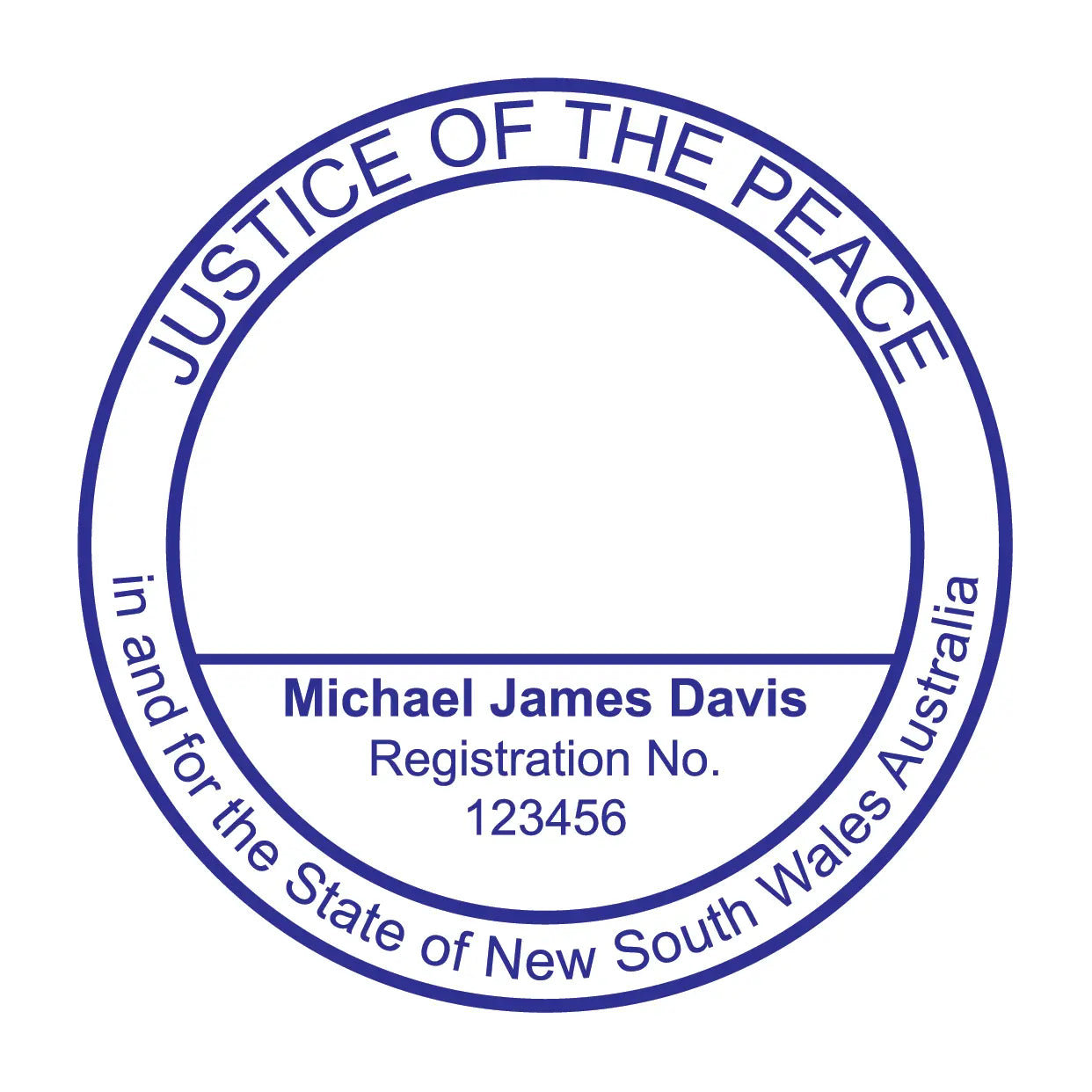 Blue Impression design of Round JP stamps Near me