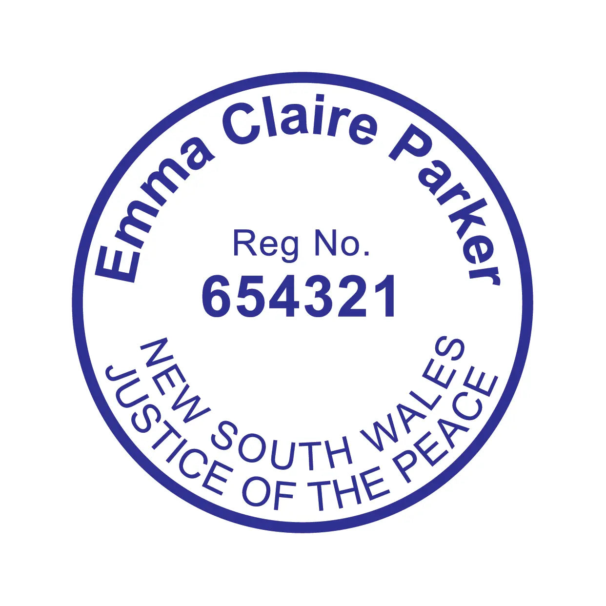 Custom Self-inking NSW JP Stamp Template Design