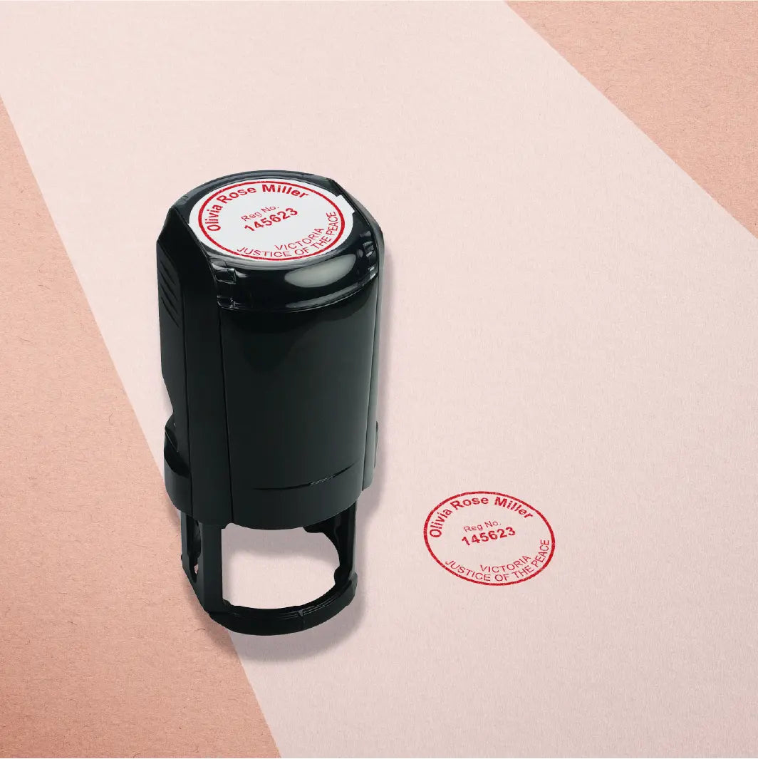 personalised JP stamp Victoria Round