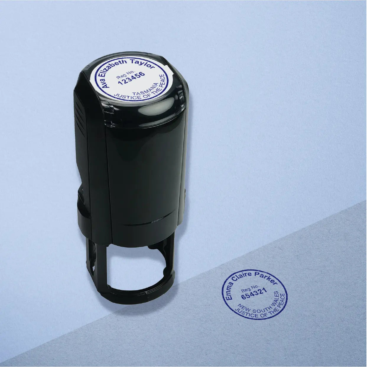 personalised Round NSW JP Stamp
