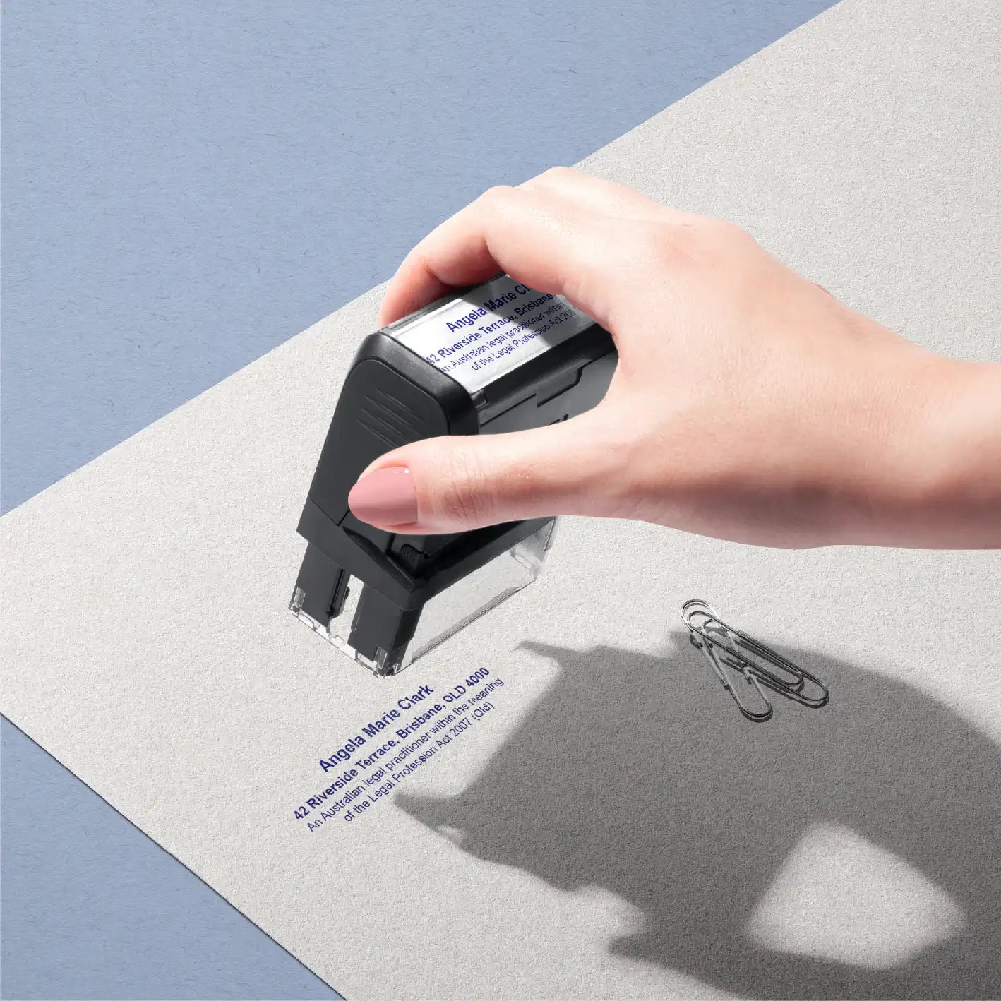 Personalised self inking legal stamp qld