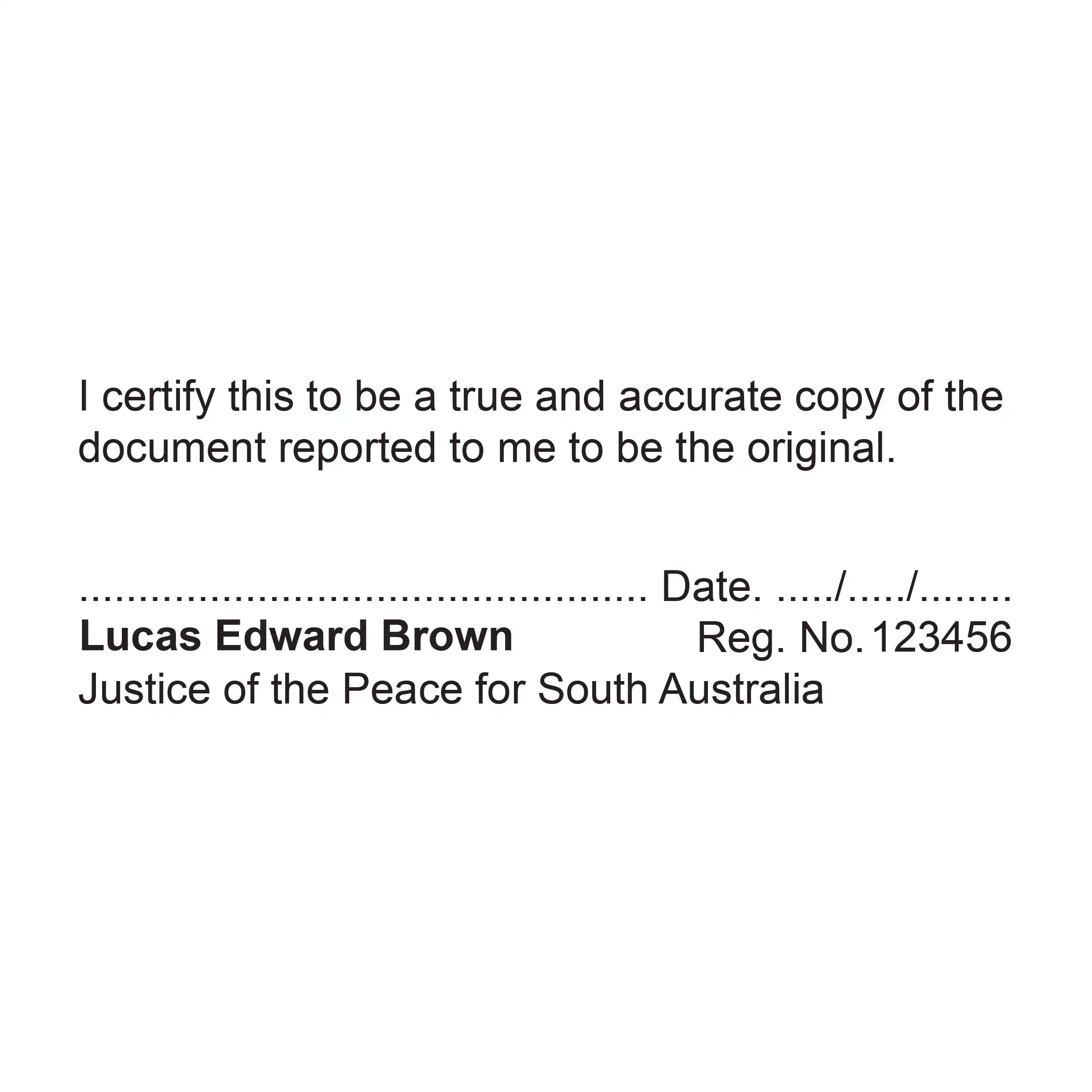 Custom JP Stamps South Australia