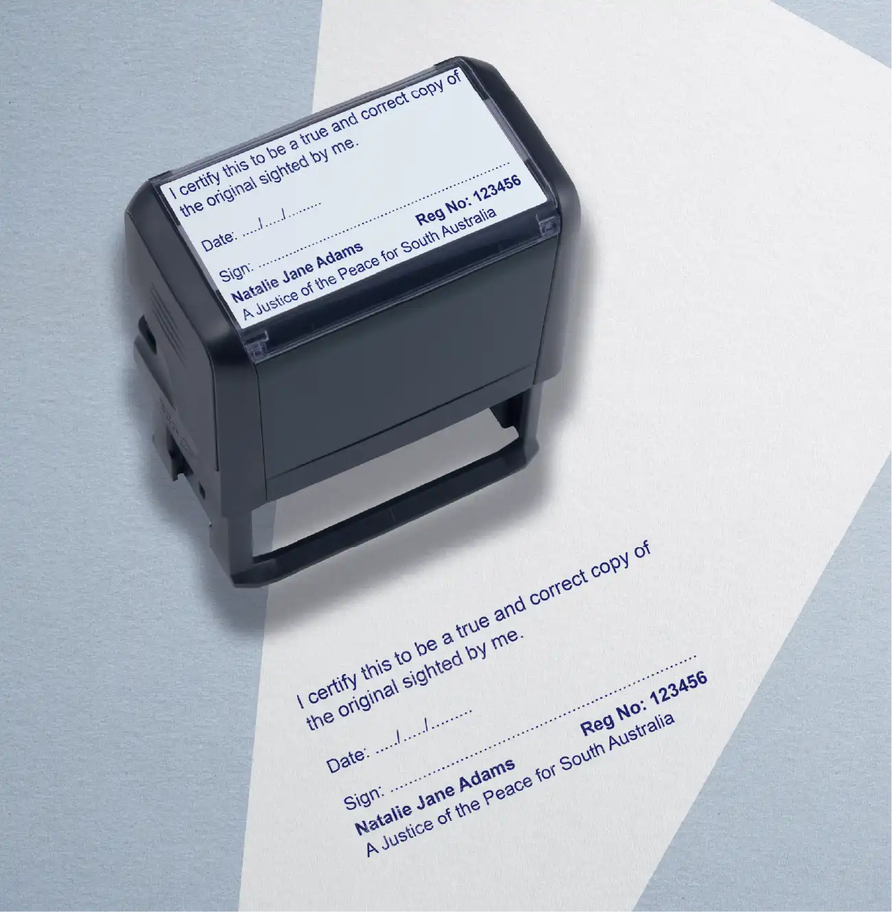 South Australian Legal stamp True copy text