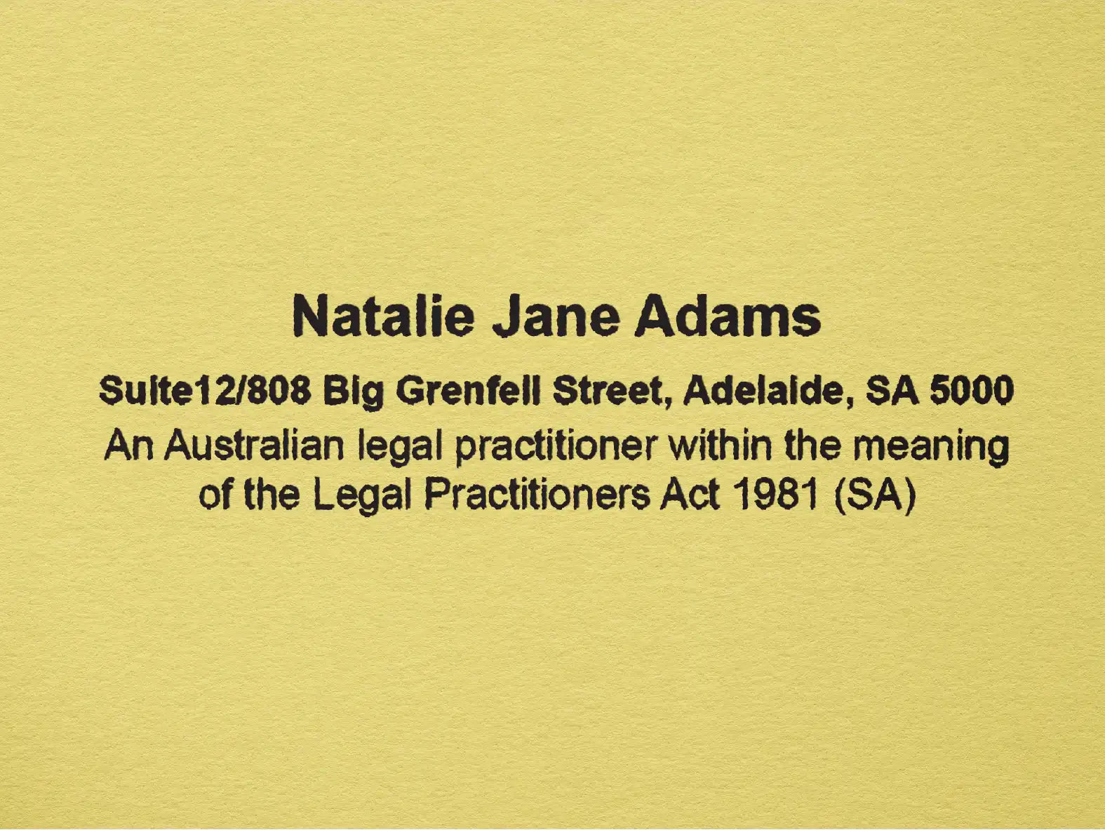 SA, Legal Stamps Customised