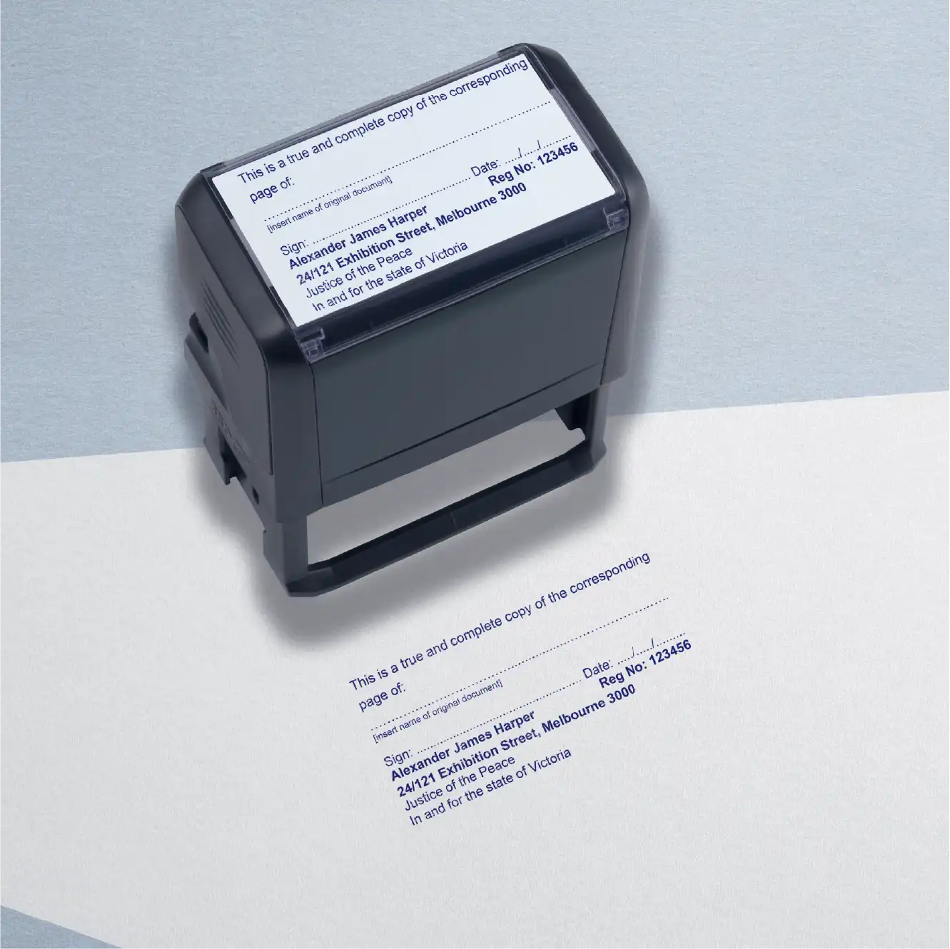 enduring powers of attorney certification stamp blue