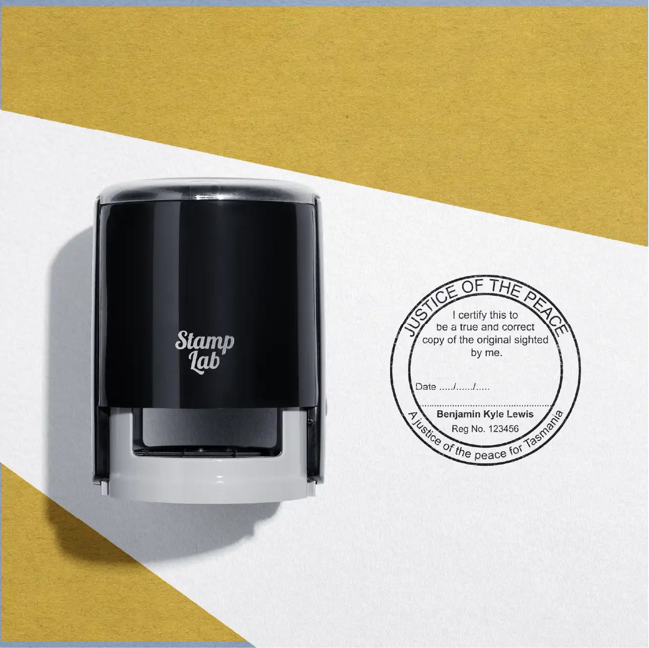 True Copy JP stamps Tasmania