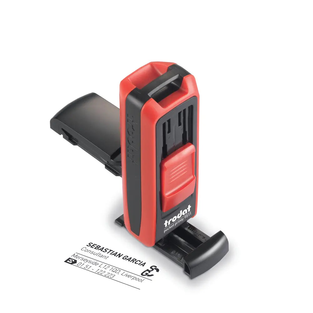 how to use Pocket stamp, Open With impression Red Body