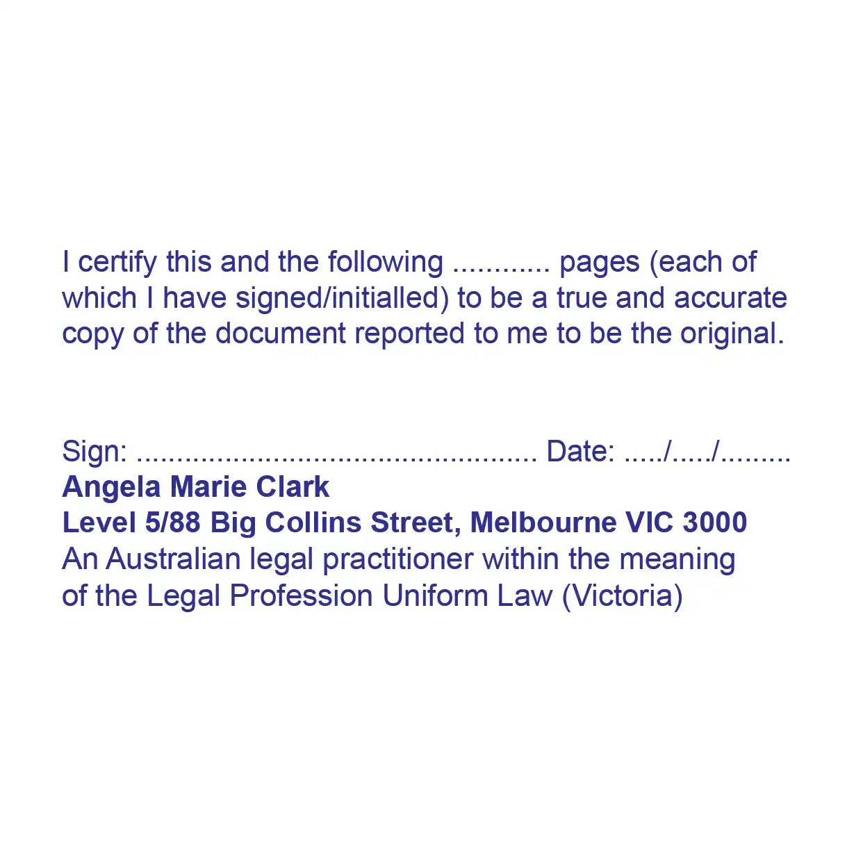 blue Vic lawyer stamps