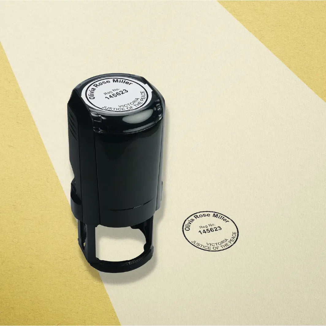 Black Victoria Justice of the peace Stamp