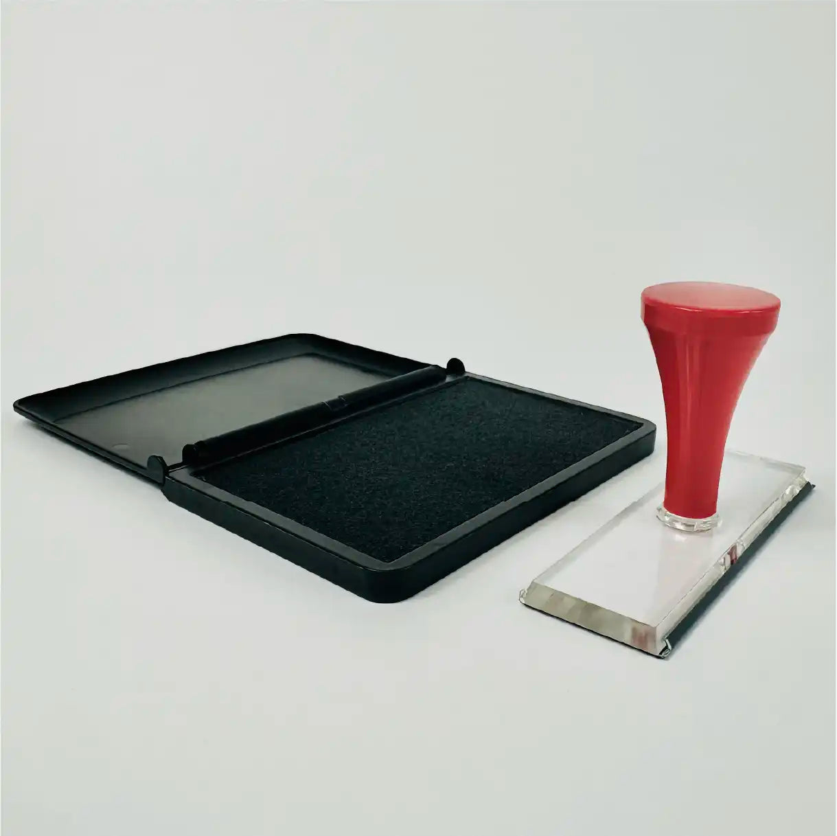 Vuestamp L09 rubber stamp pictured with stamp ink pad