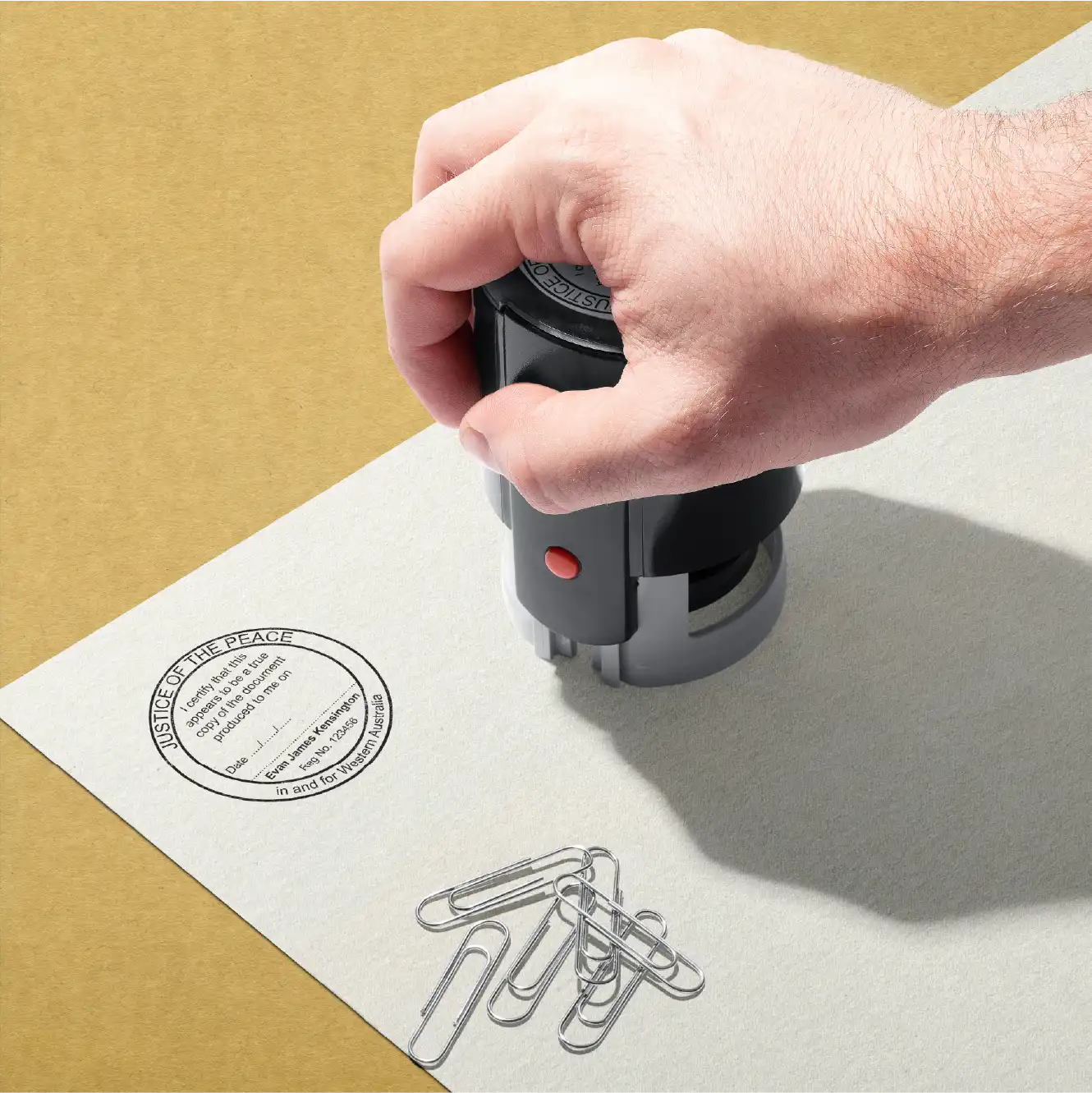 Western Australia Justice of the peace True copy Stamp order online