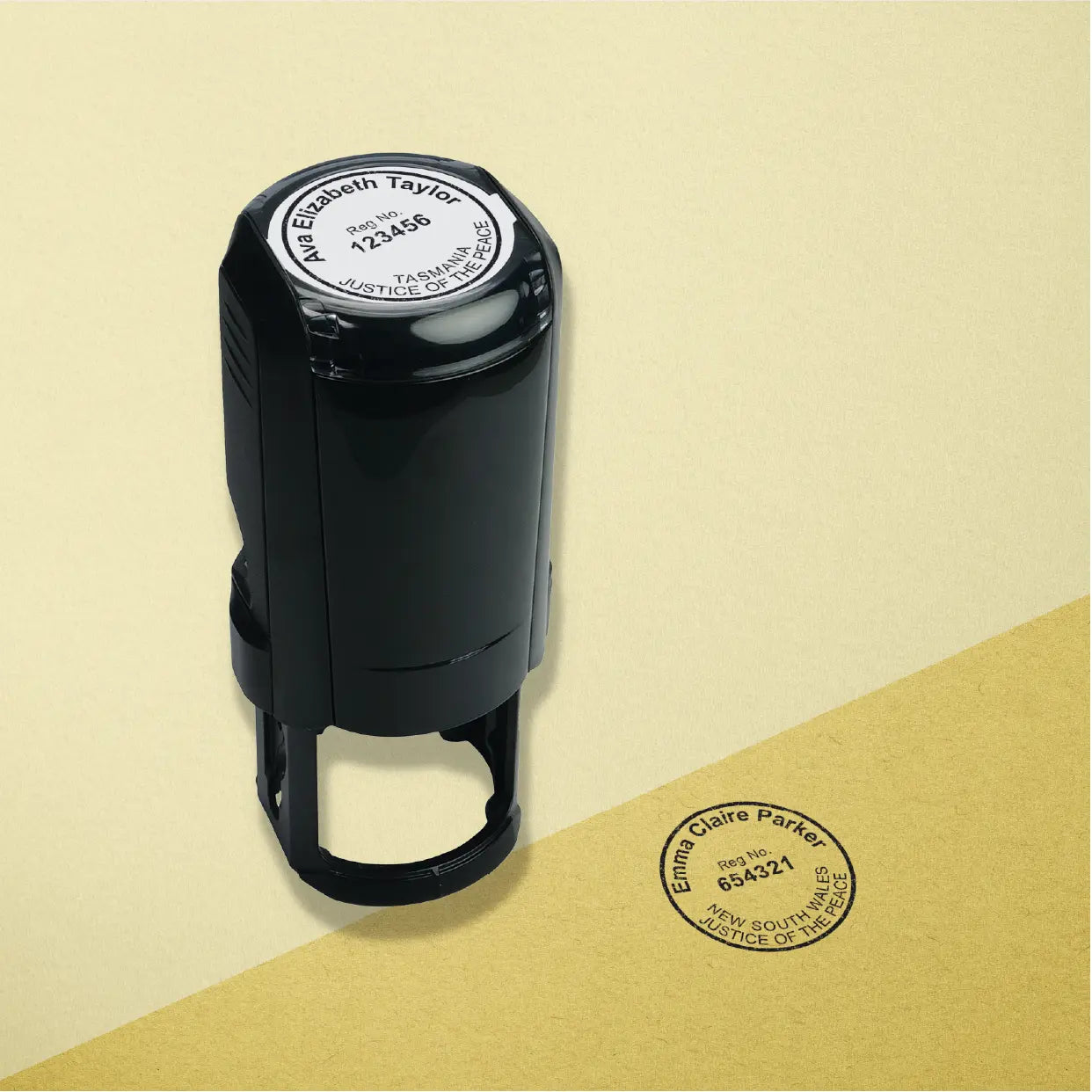 Stamps for justice of peace Sydney black ink