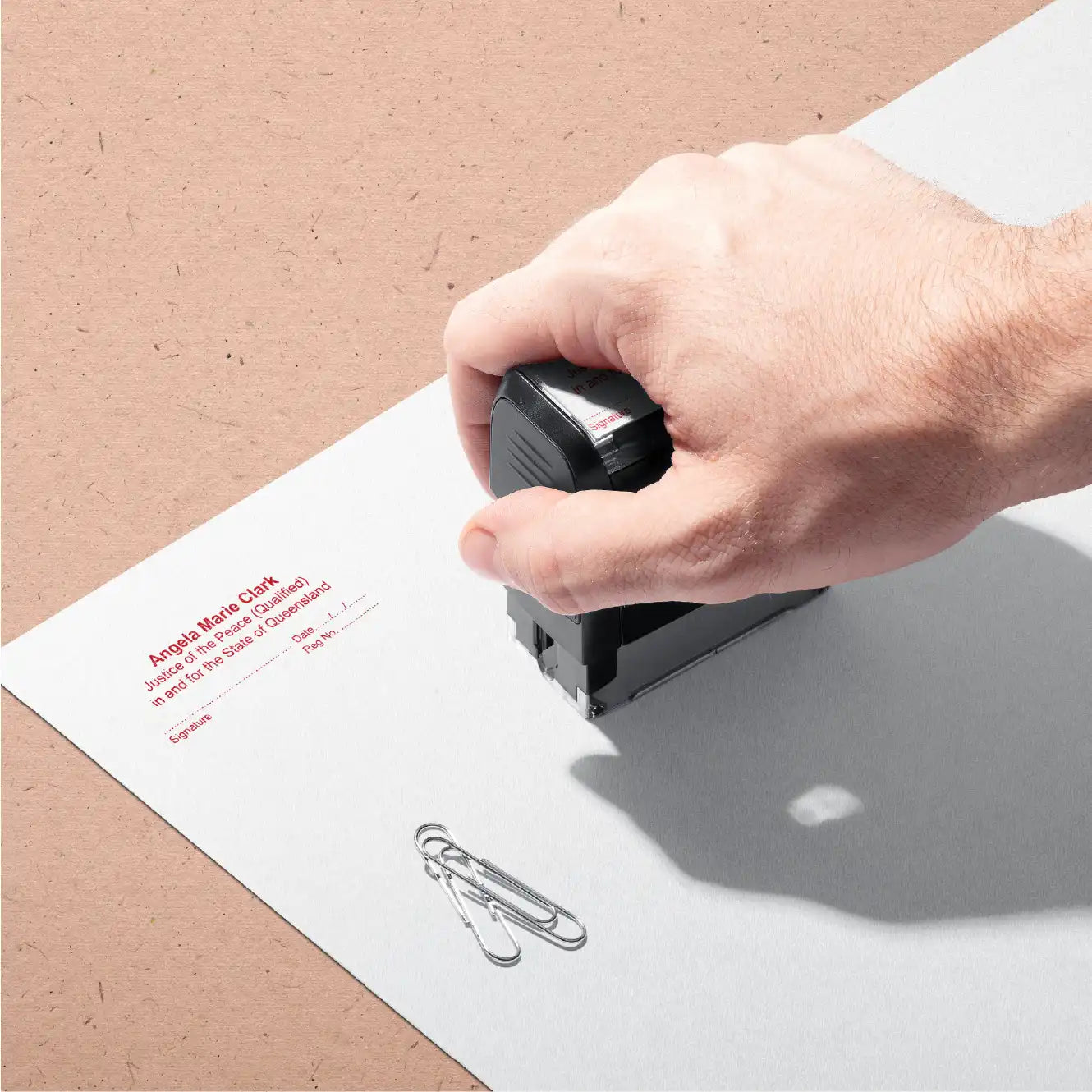 custom JP stamps Queensland