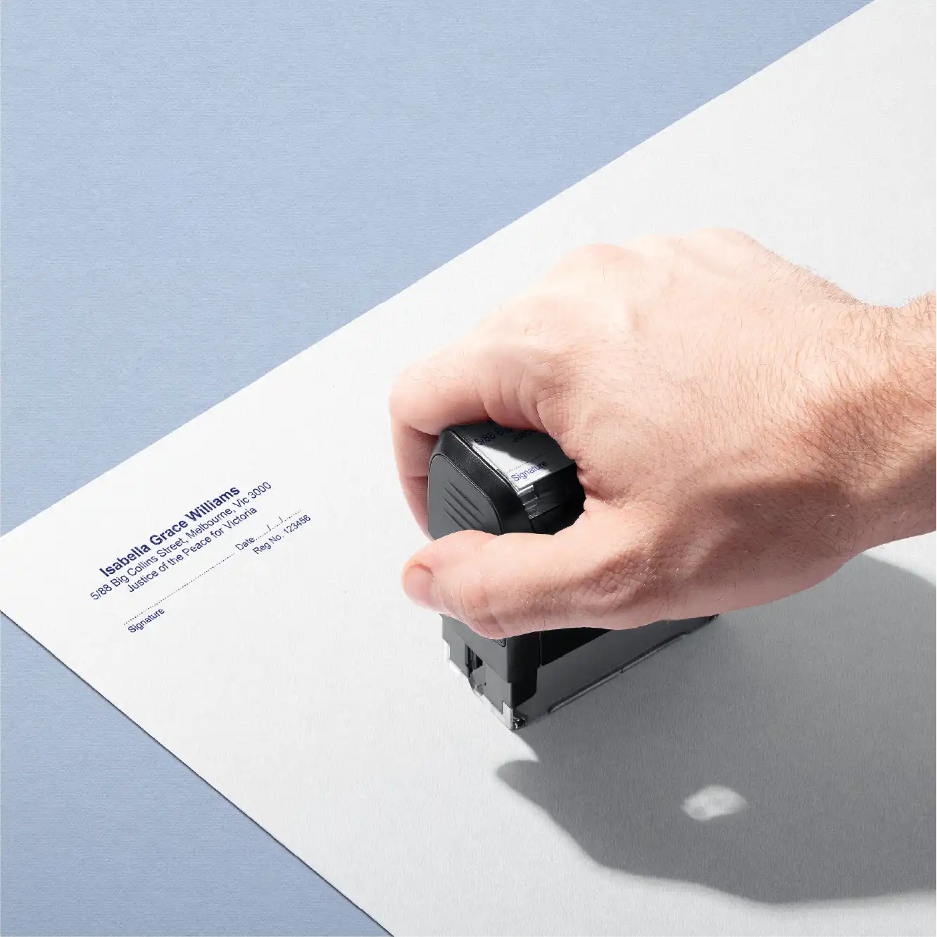 Victorian JP name stamps order online