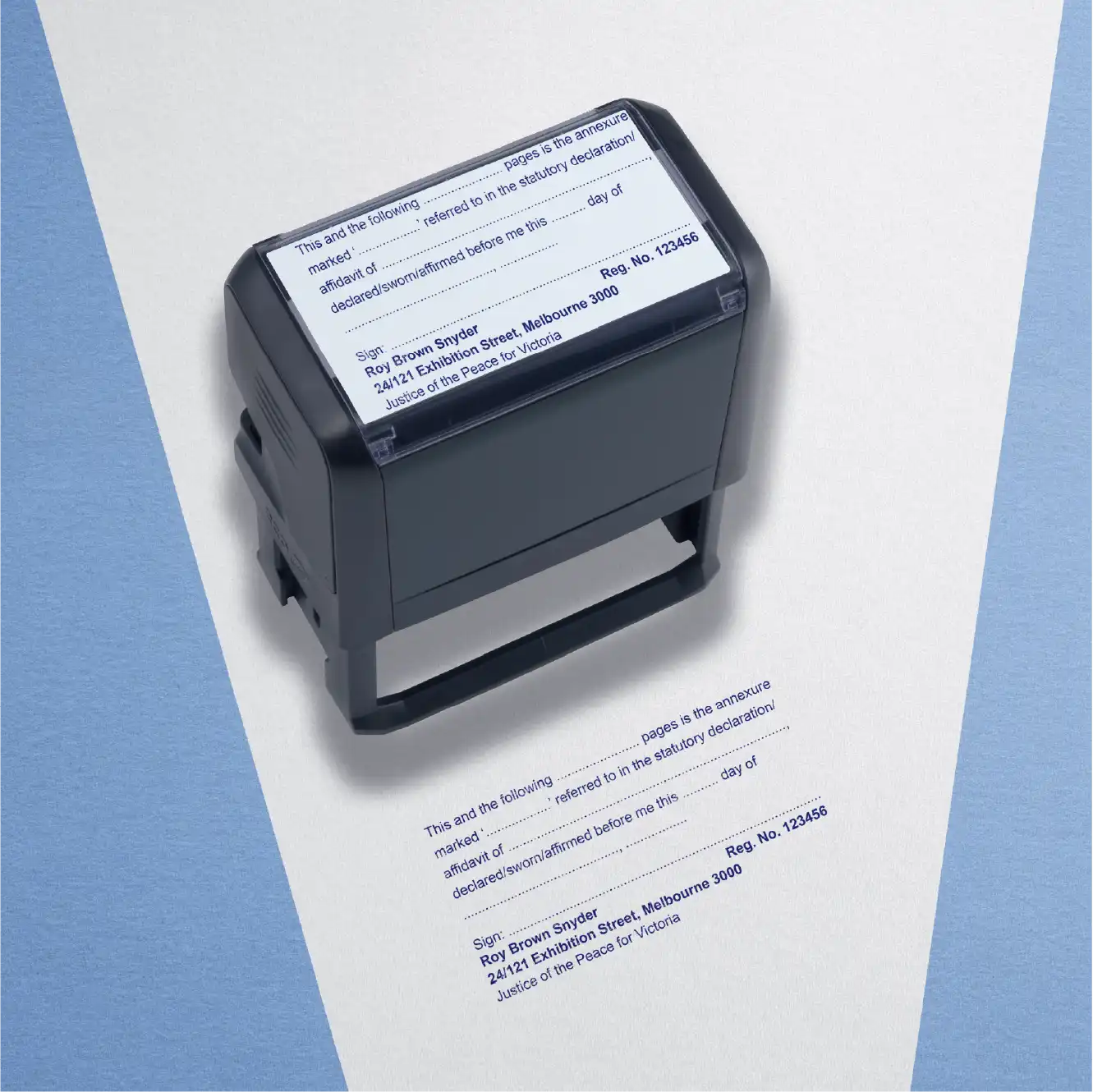 self inking Annexure stamp victoria