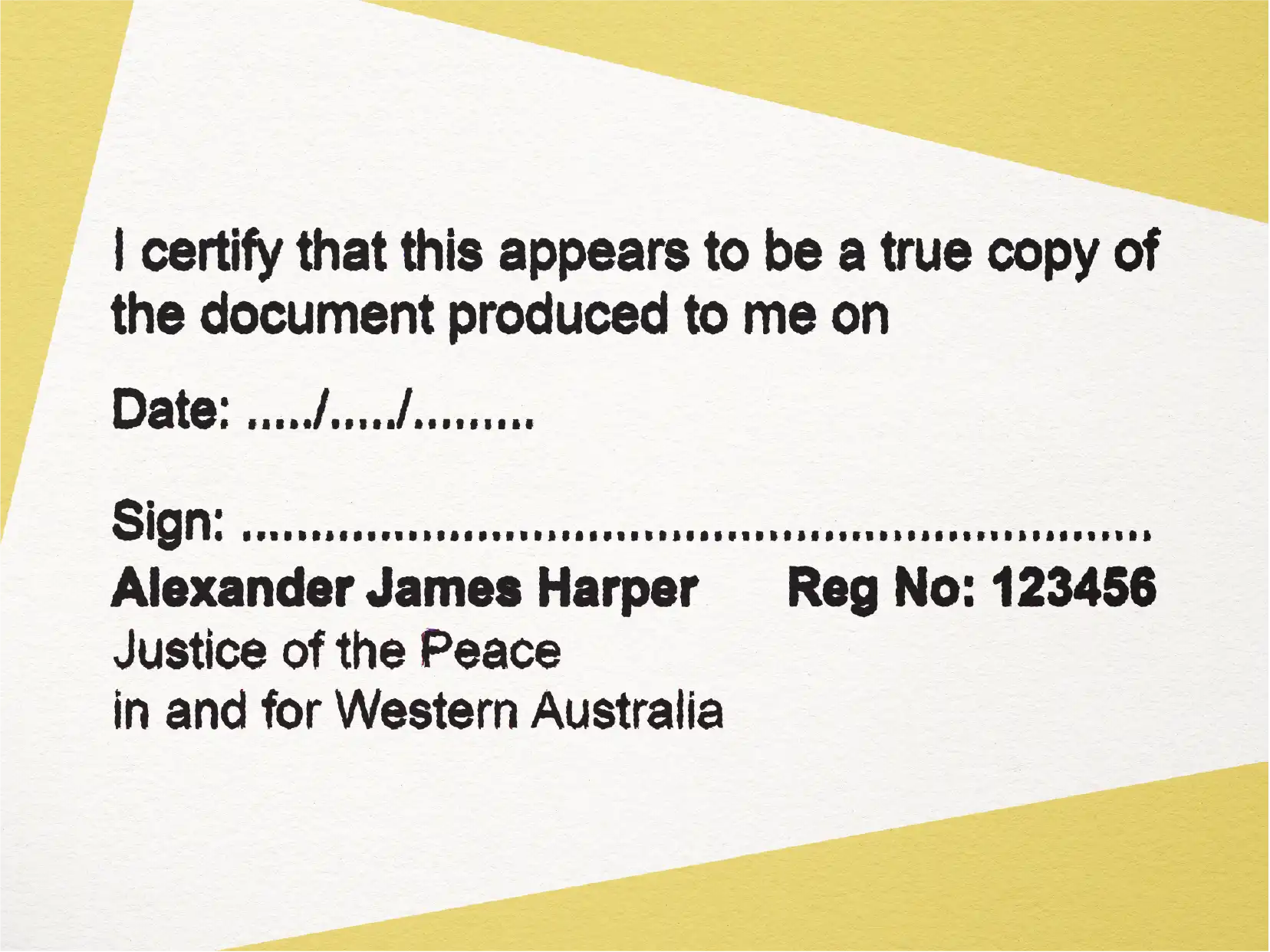 Large True copy JP Stamp Template Design order online