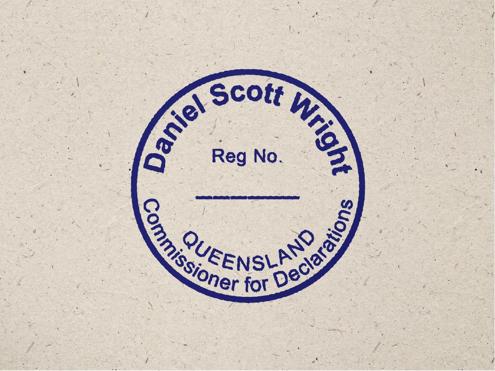 Custom CDec Stamp for Witnessing Blue ink