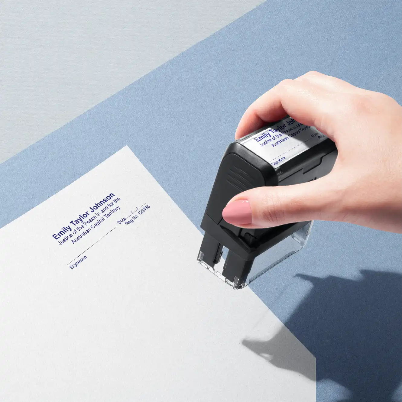 Lady Hand stamping sample ACT JP Stamp