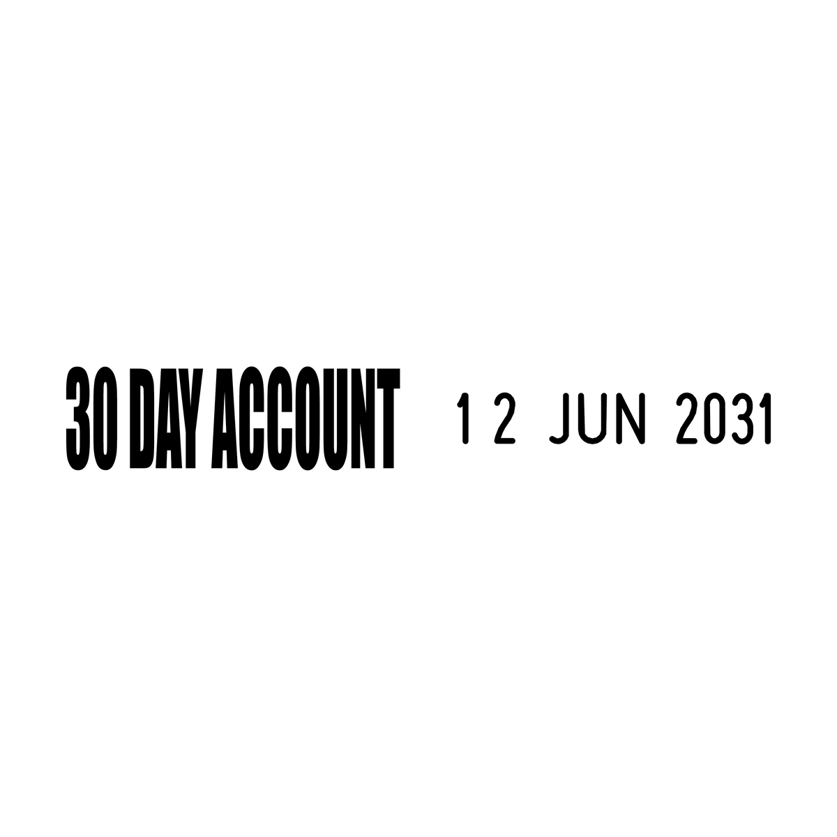 30 Day Account SidebySide Date Stamp Stamp Lab