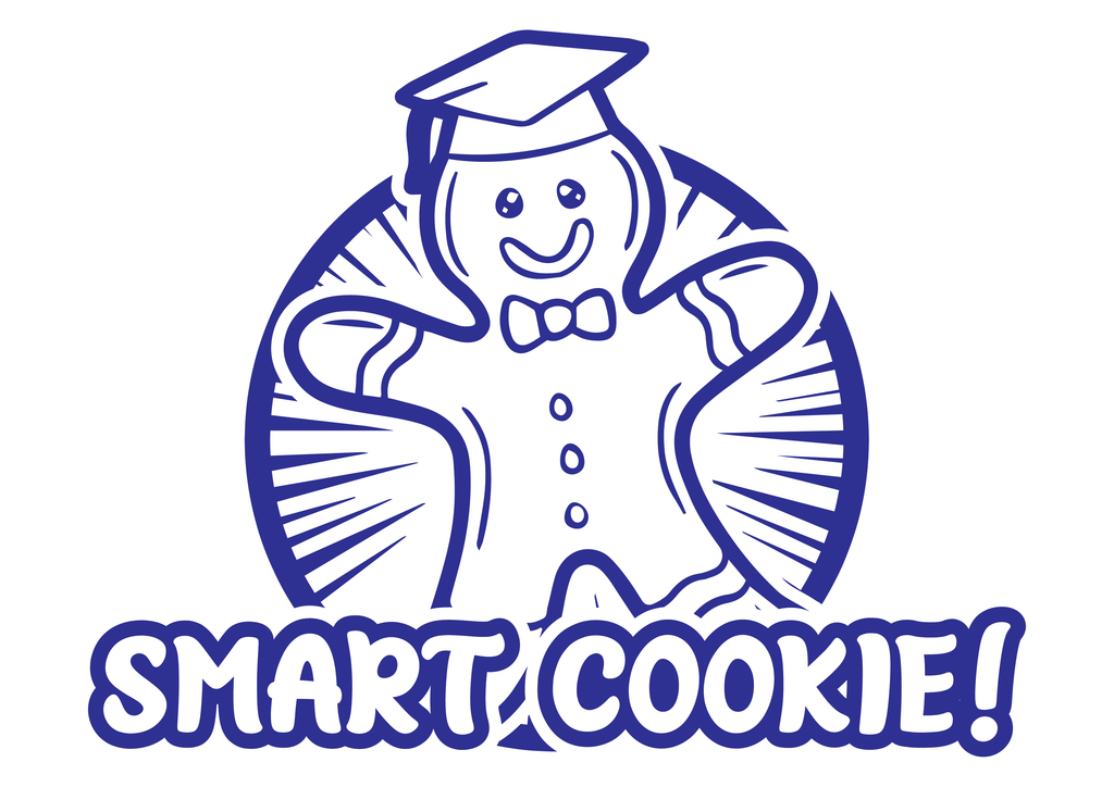 smart cookie stamp blue ink