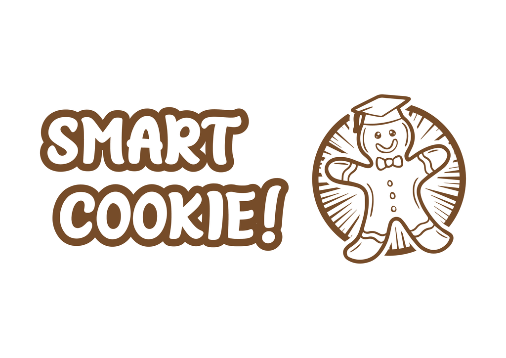 smart cookie rubber stamp brown