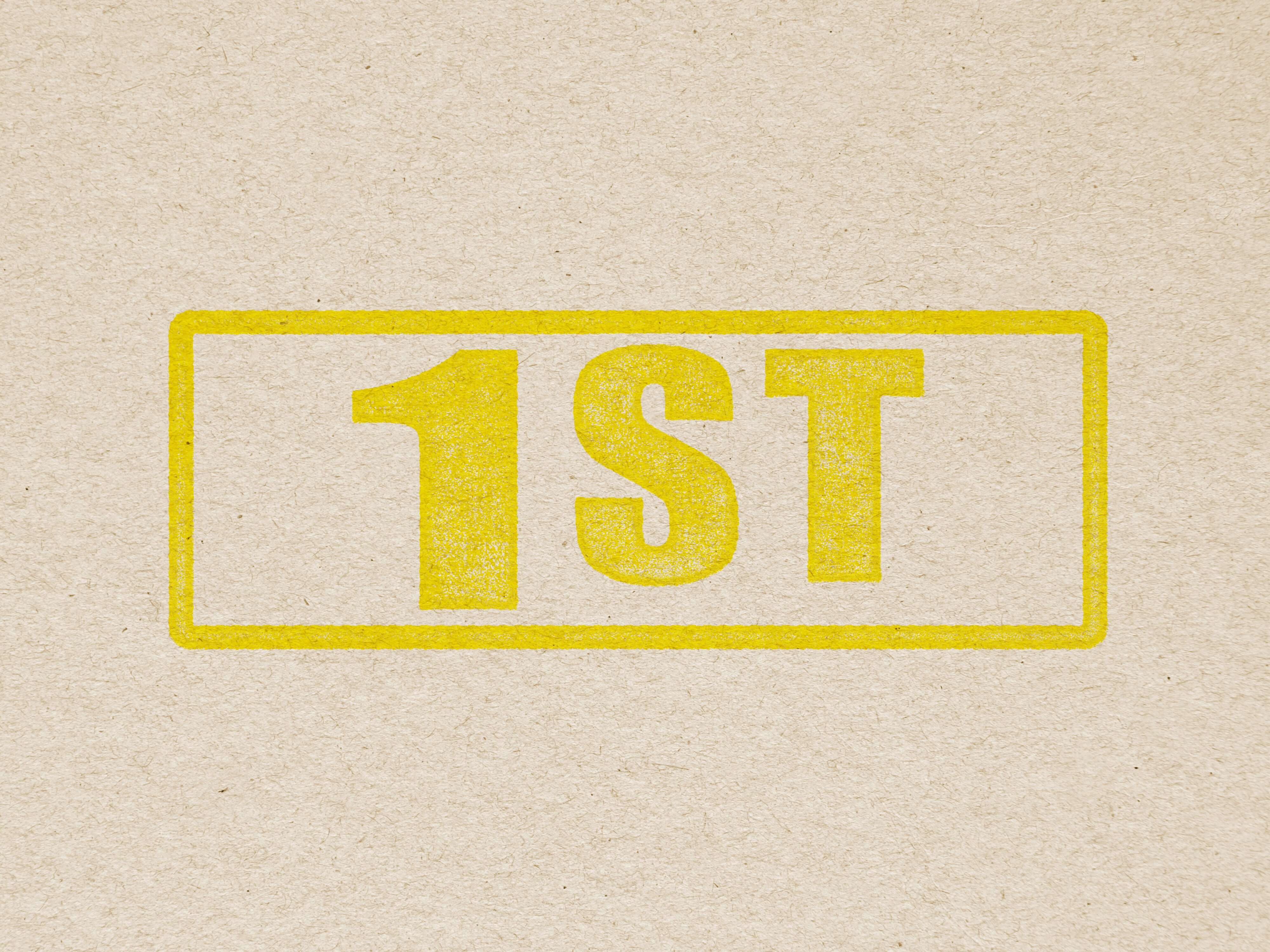 Yellow Ink 1st stamp mockup impression